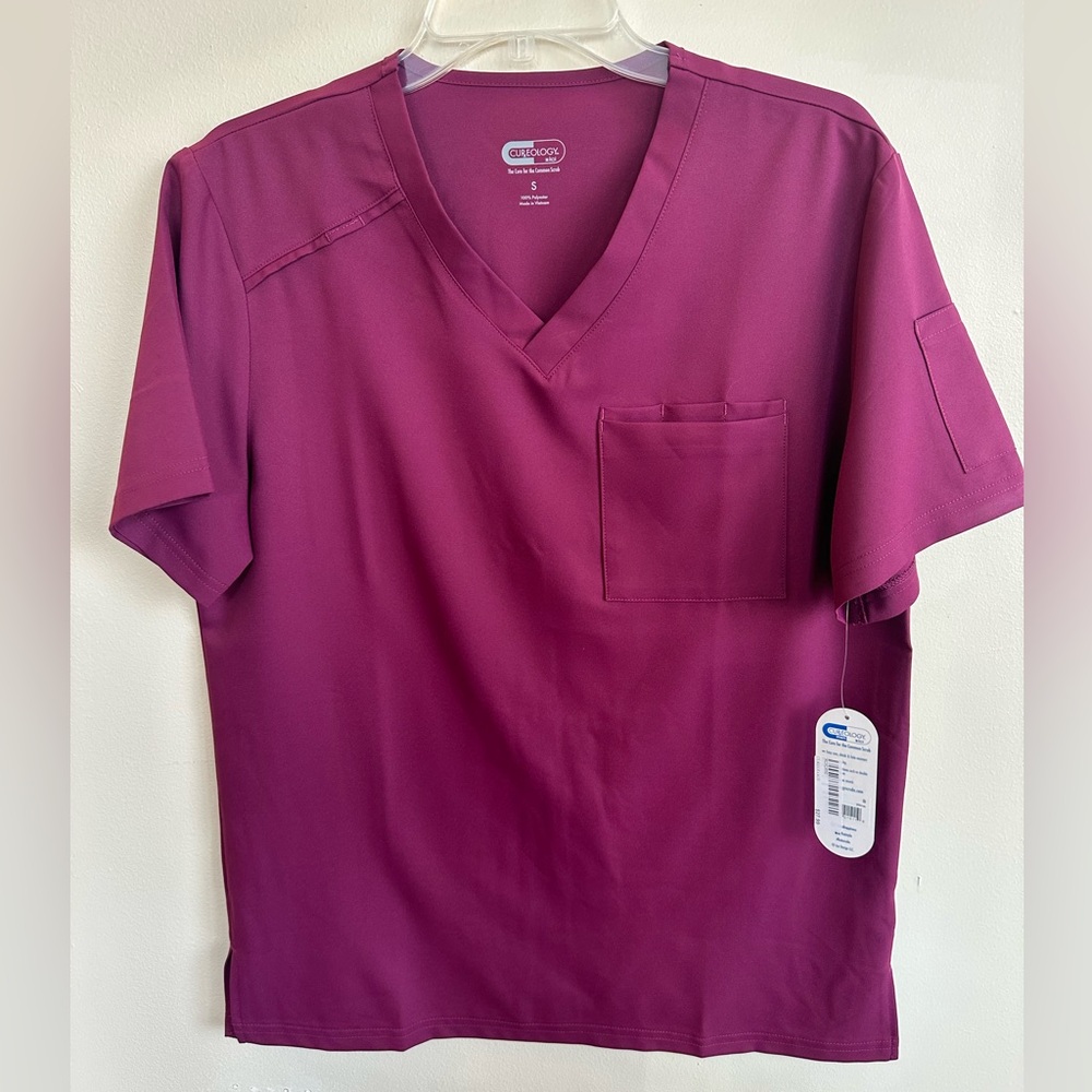 Koi Cureology Men's Maroon Scrub Top